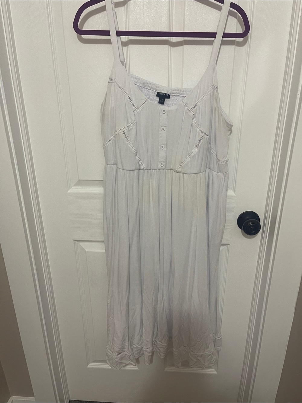 torrid White Lace-Trim Spaghetti Strap Slip Dress